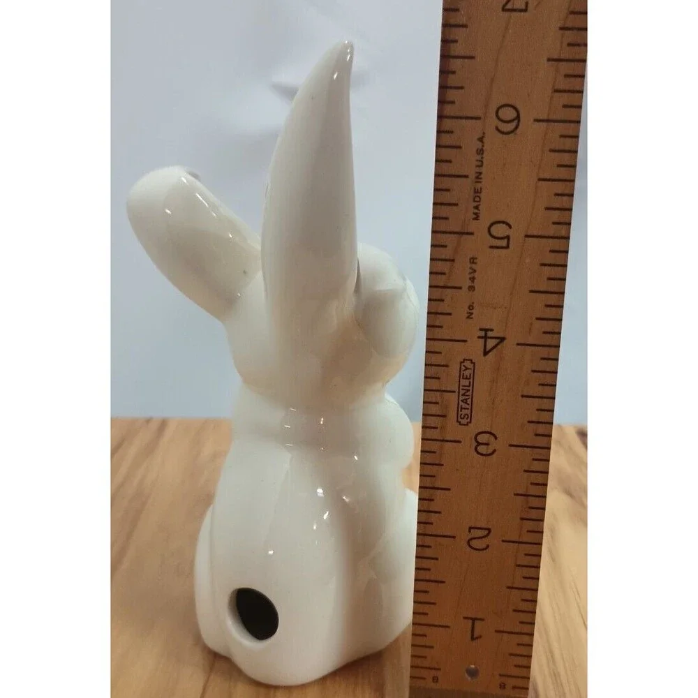 Vintage Laughing Bunny Cotton Ball Dispenser Tail Rabbit